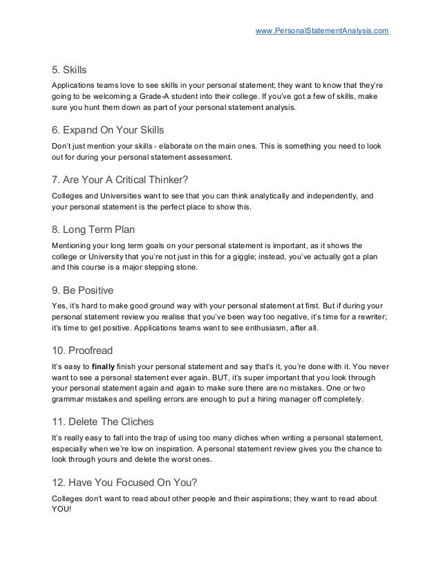 How to write a personal statement for college image