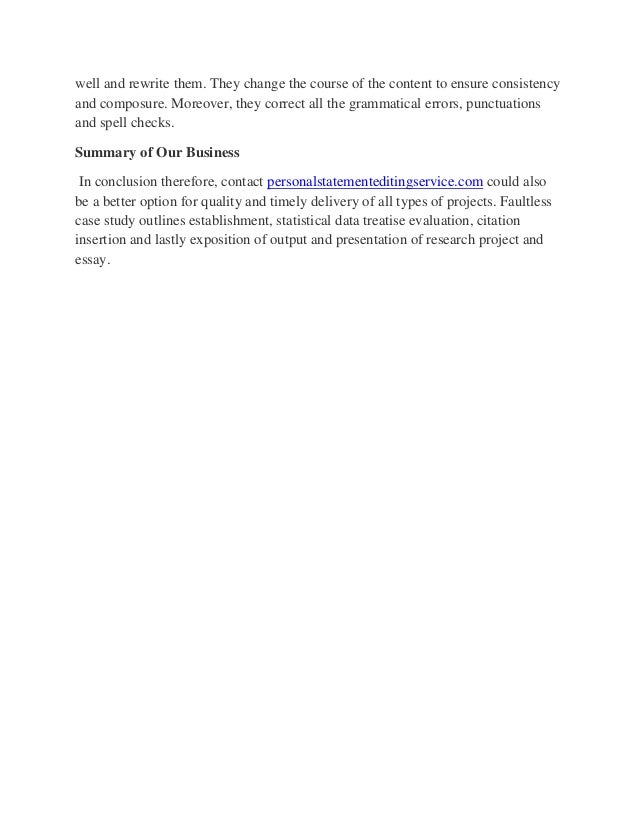 Personal statement edit