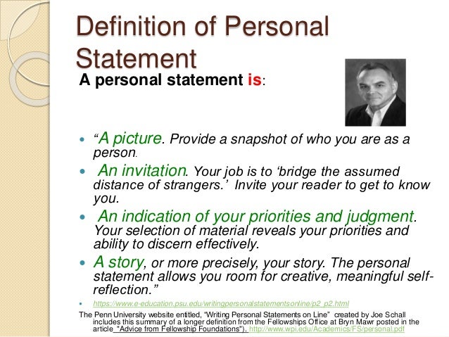 Personal statement examples picture