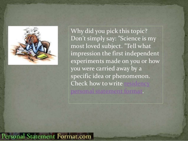 Personal statement examples picture