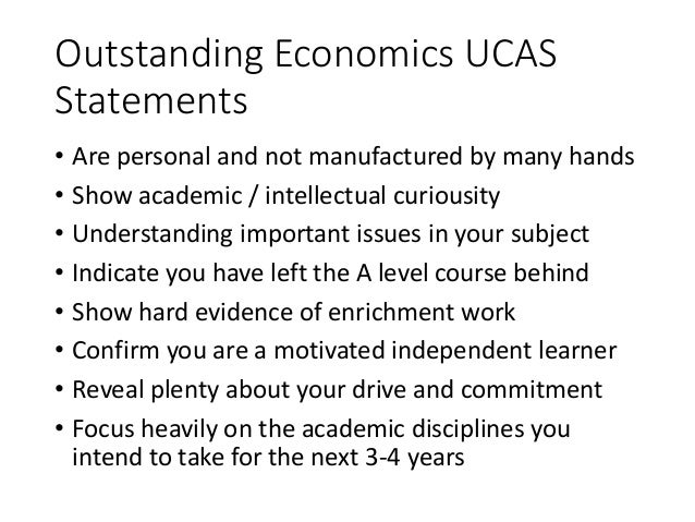 examples of economics personal statements