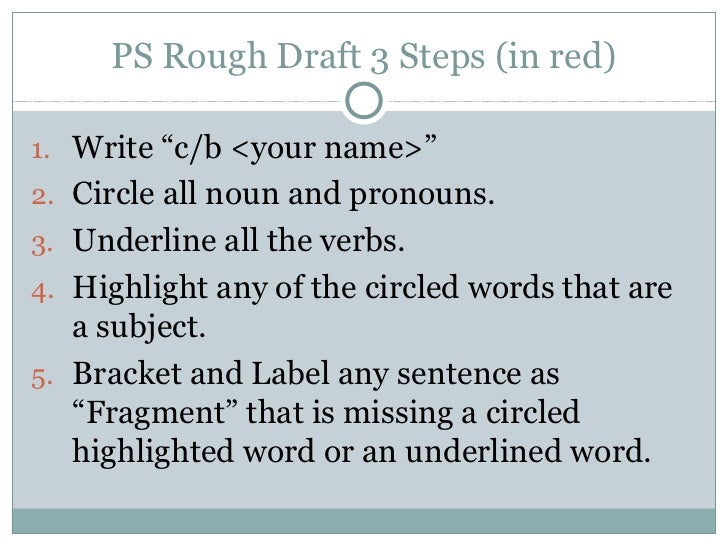 personal statement draft