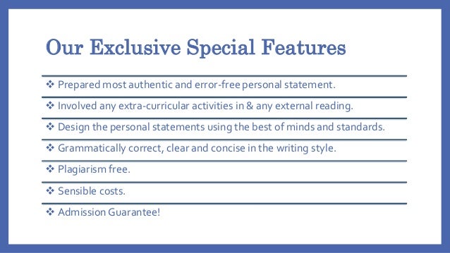 personal statement service uk