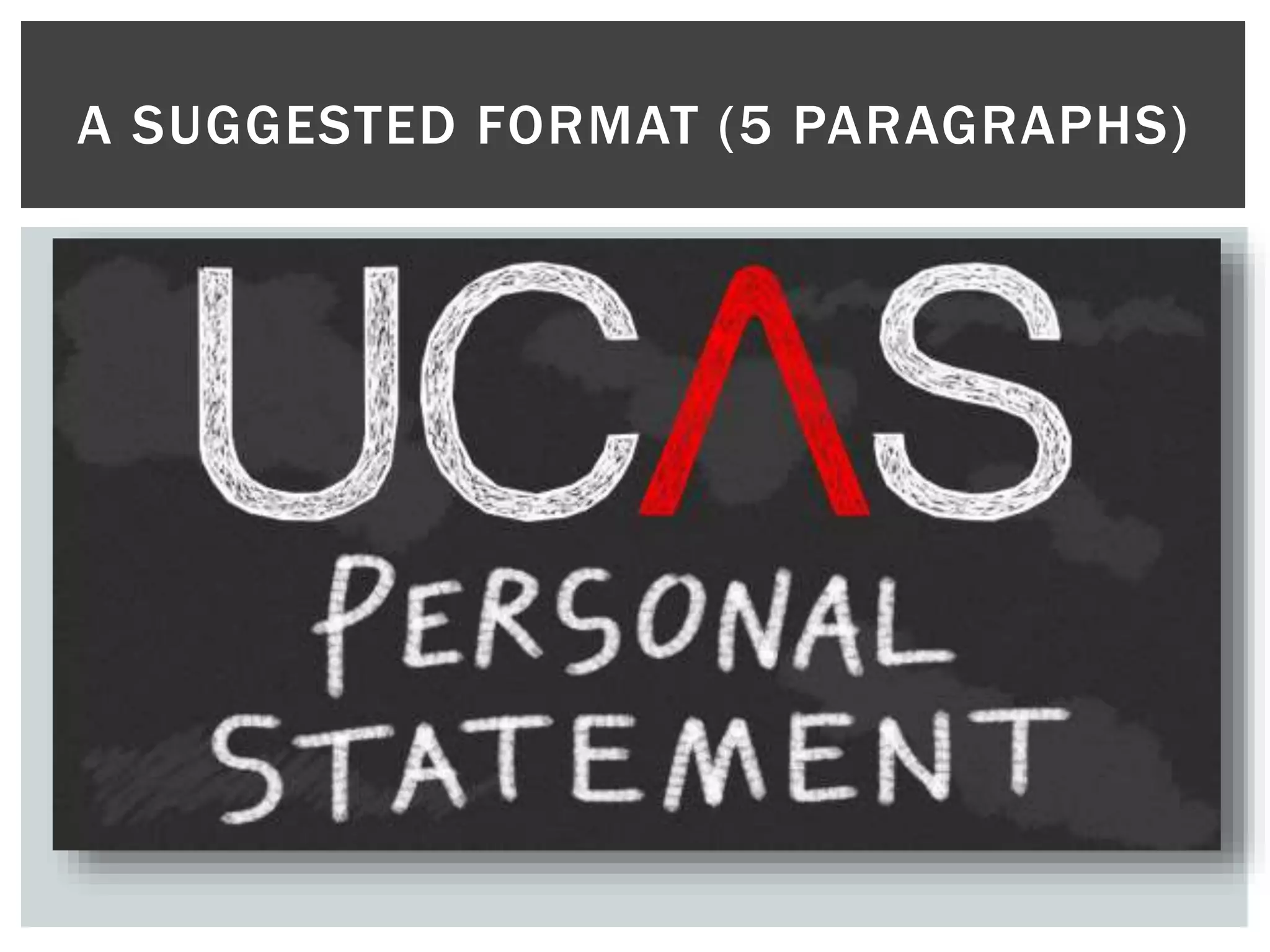 A SUGGESTED FORMAT (5 PARAGRAPHS)
 