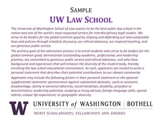 does uw take personal statement