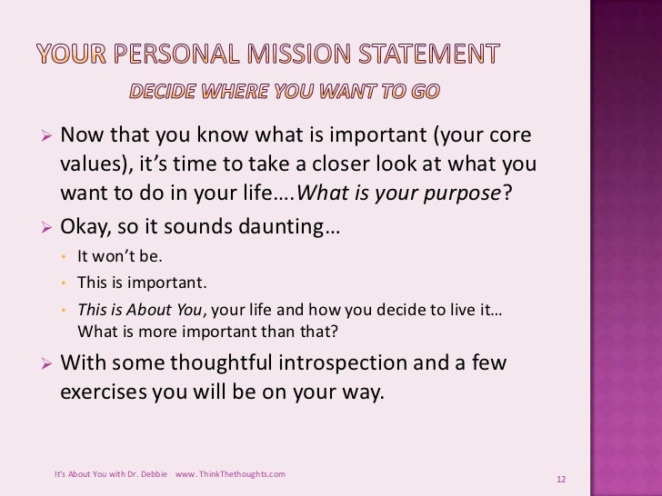 what is your personal mission statement