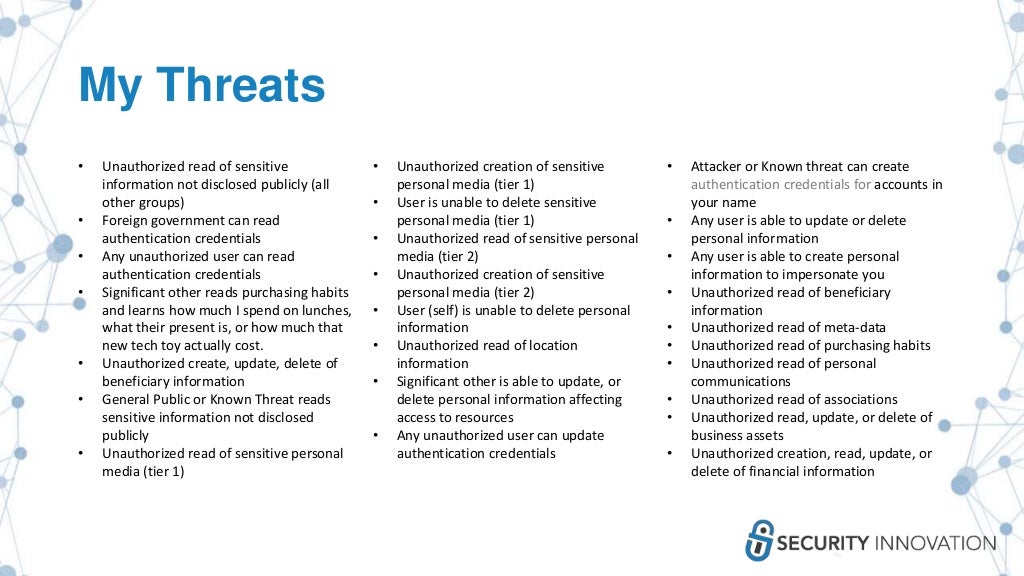 Personal Threat Models