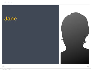 Jane




Friday, March 1, 13
 