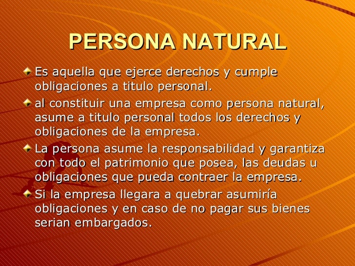 Persona Natural Y Juridica