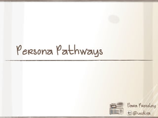 Dara Pressley
@uxdiva
Persona Pathways
 