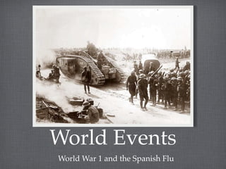 World Events
World War 1 and the Spanish Flu
 