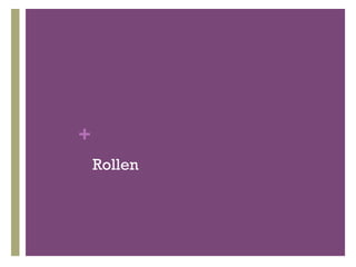 +
    Rollen
 