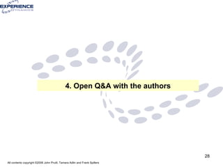 4. Open Q&A with the authors 