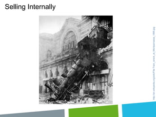 http://en.wikipedia.org/wiki/File:Train_wreck_at_Montparnasse_1895.jpg

Selling Internally

 