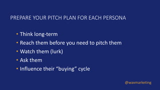 Using Personas to Improve Pitching Results