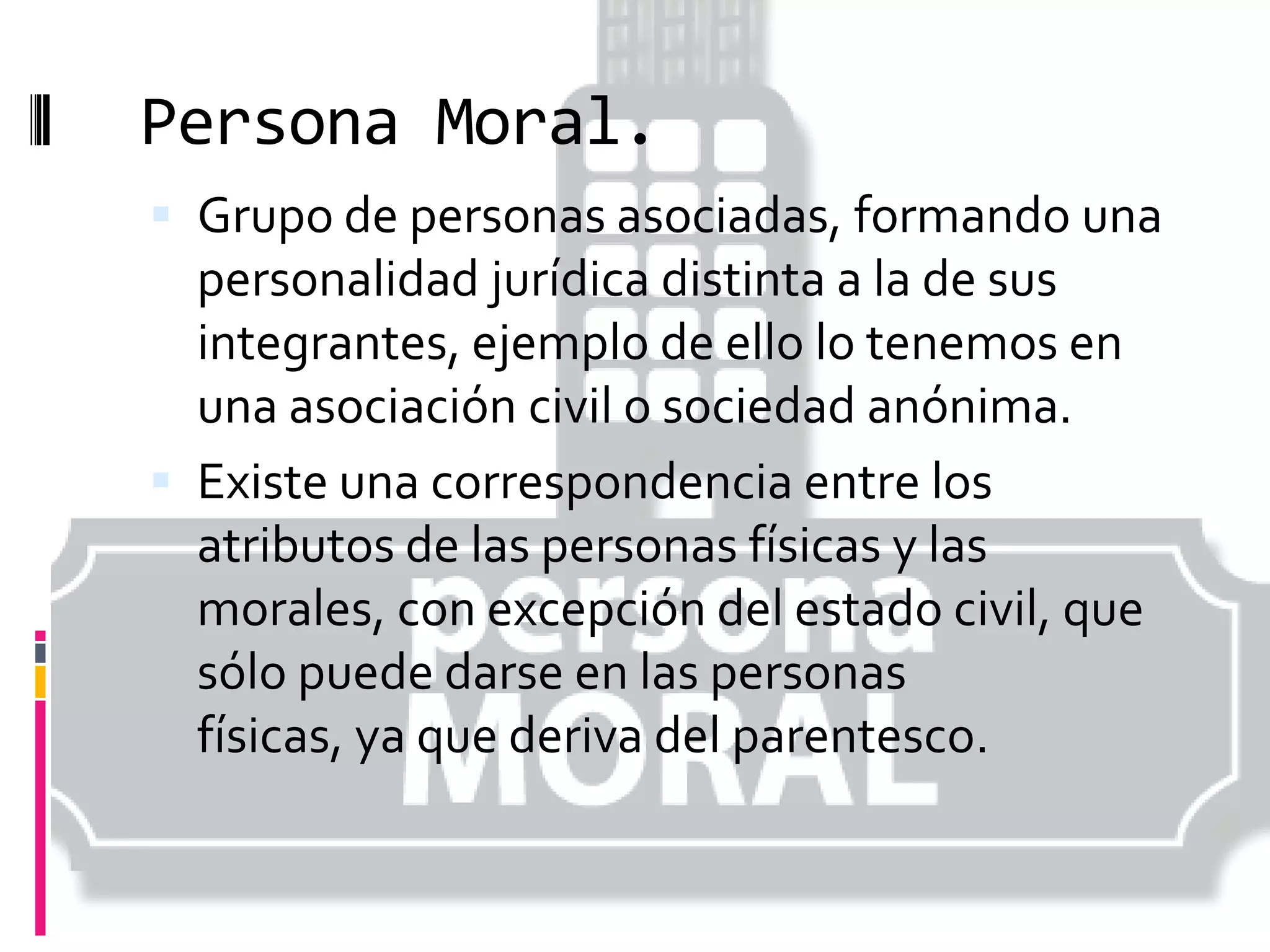 Personas físicas, morales y sus atributos | PPTX