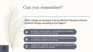 Person Centered Therapy slides | PPTX