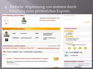  Einfache Abgrenzung von anderen durch Schaffung eines persönlichen Exposés
