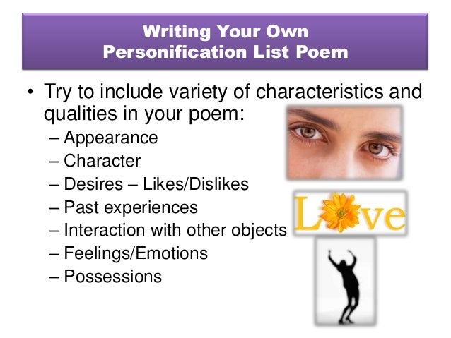 Personification in poetry image