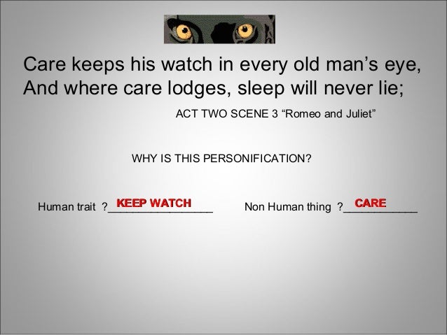 personification in romeo and juliet