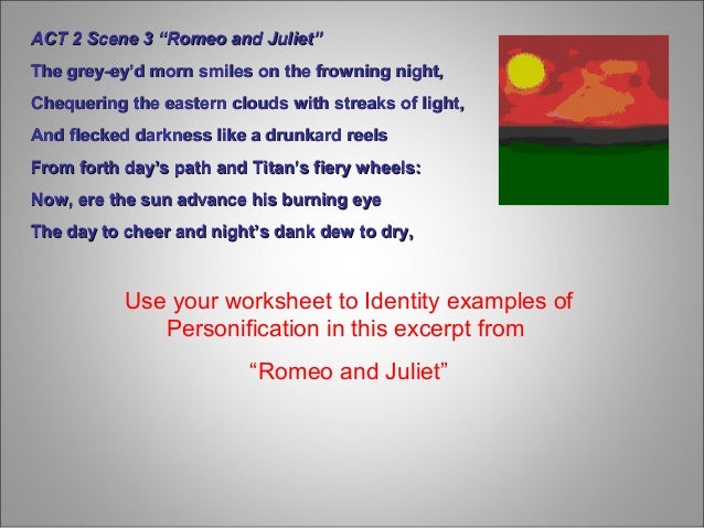 personification in romeo and juliet
