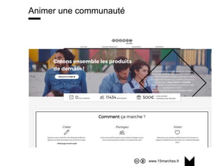www.15marches.fr
Animer une communauté
 