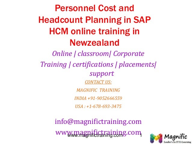 Personnel Cost And Headcount Planning In Sap Hcm Online Training In