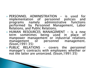 Personnel Management