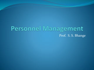 Prof. S. S. Bhange
 