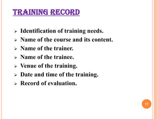 Personnel training | PPTX