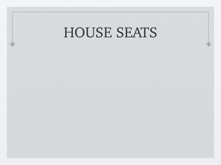 HOUSE SEATS
 