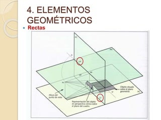 4. ELEMENTOS
GEOMÉTRICOS
 Rectas
 