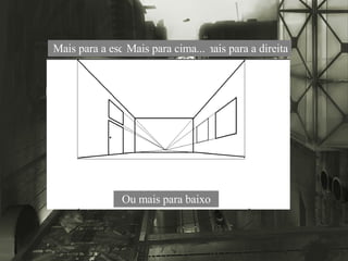 Mais para a esquerda... ou mais para a direita Mais para cima... Ou mais para baixo 