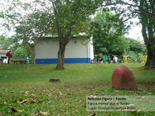 Relación Figura – Fondo
Figura menor que el fondo
Lugar: Unidad Deportiva Belén
 