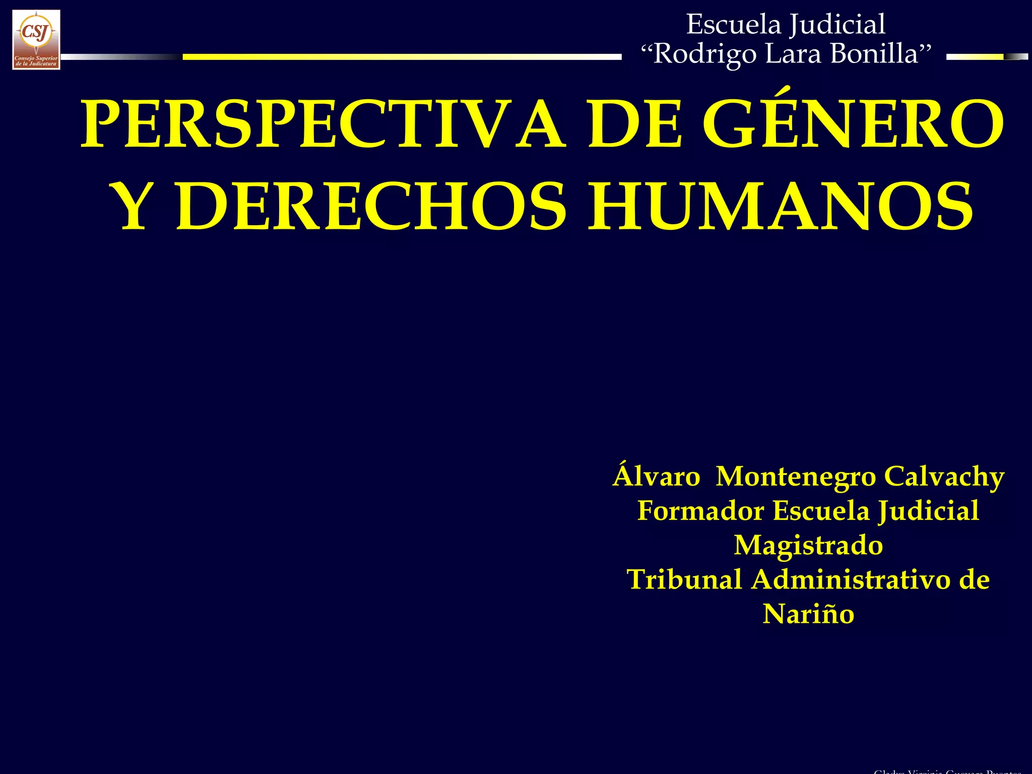 Perspectiva de Genero y Derechos Humanos | PPT