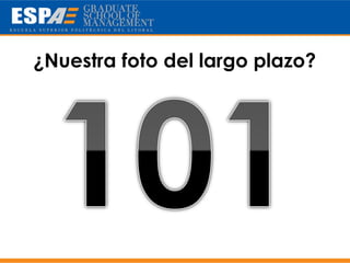 ¿Nuestra foto del largo plazo?
 