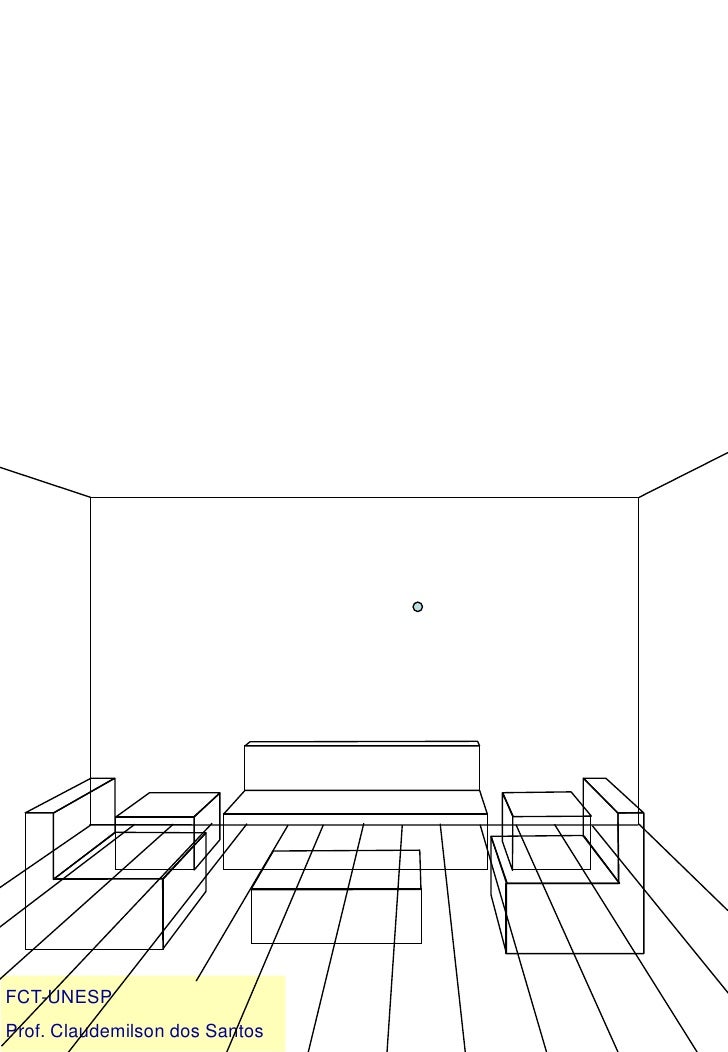 Perspectiva Frontal Sala de Estar passo-a-passo