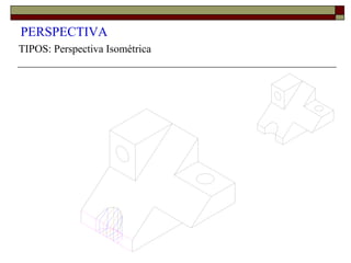 PERSPECTIVA
TIPOS: Perspectiva Isométrica
 