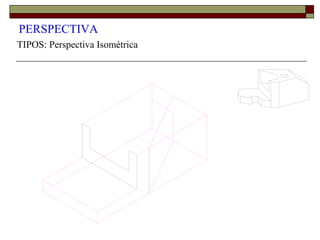PERSPECTIVA
TIPOS: Perspectiva Isométrica
 