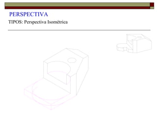 PERSPECTIVA
TIPOS: Perspectiva Isométrica
 