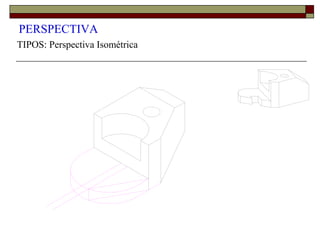 PERSPECTIVA
TIPOS: Perspectiva Isométrica
 