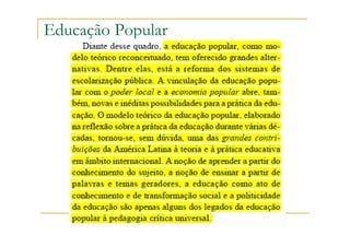 Educação Popular
 