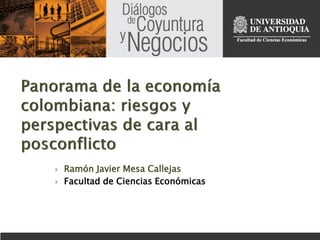  Ramón Javier Mesa Callejas
 Facultad de Ciencias Económicas
 