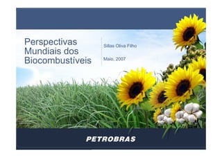 Perspectivas      Sillas Oliva Filho
Mundiais dos
Biocombustíveis   Maio, 2007
 