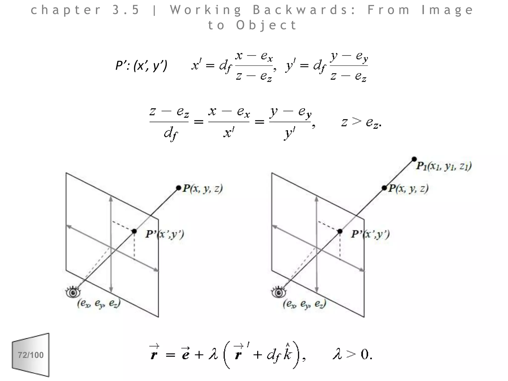 P’: (x’, y’)chapter 3.5 | Working Backwards: From Image to Object