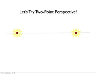 Let’s Try Two-Point Perspective!




Wednesday, October 17, 12
 