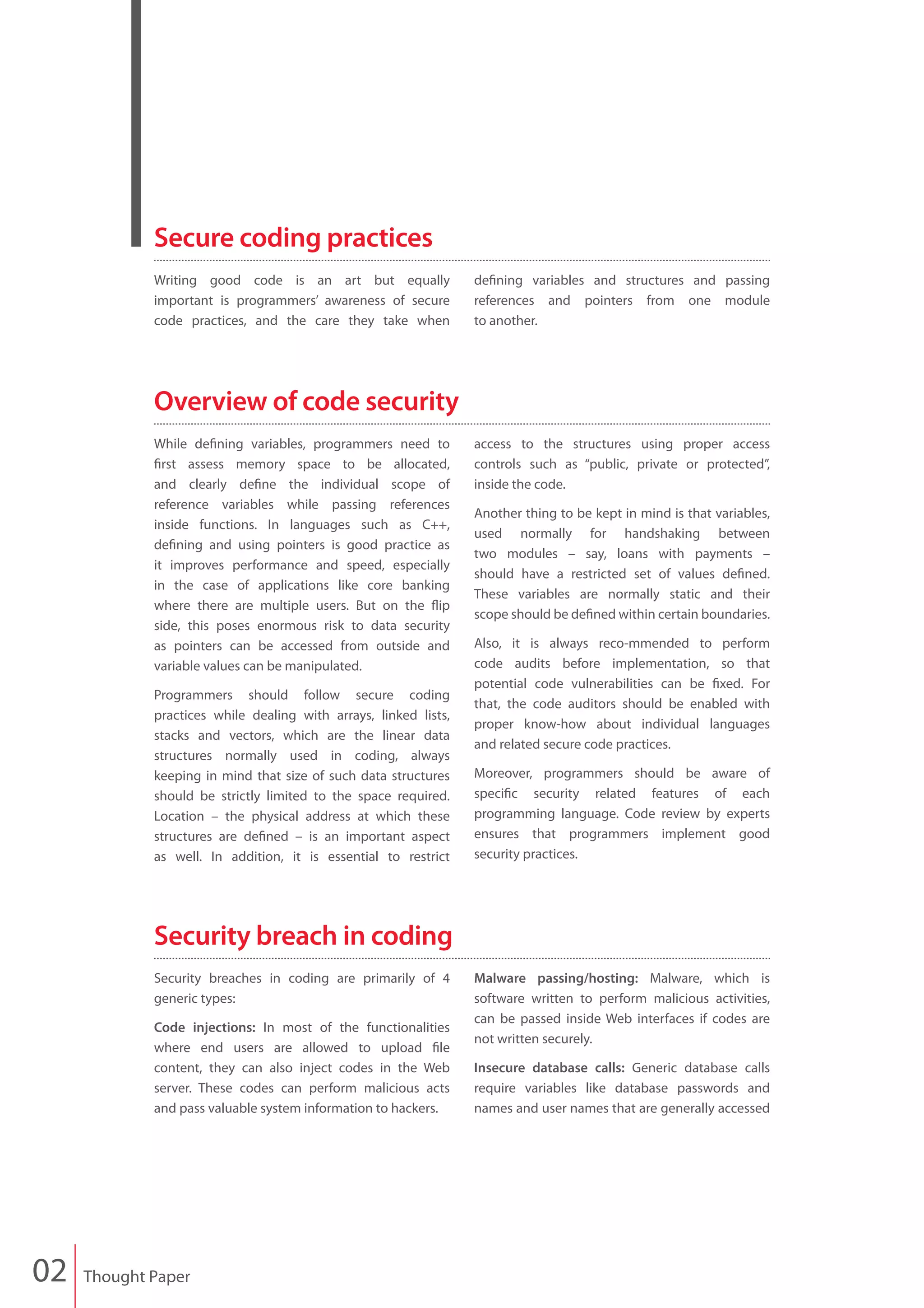 Finacle - Secure Coding Practices | PDF