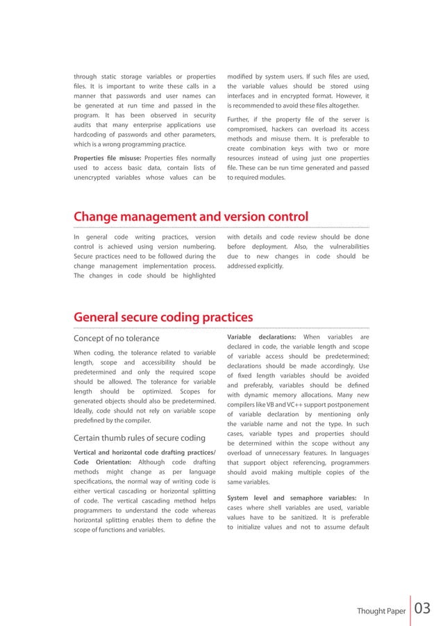 Finacle - Secure Coding Practices | PDF