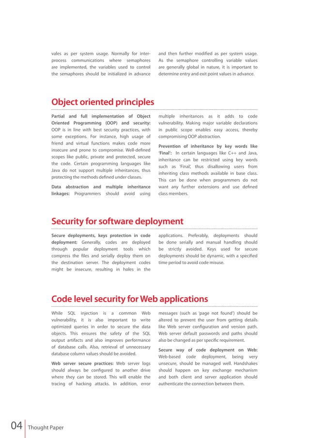 Finacle - Secure Coding Practices | PDF