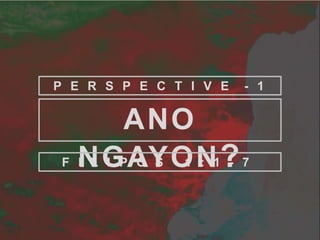 January In Tagalog Perspective Week 1 January 5 Tagalog Service | PPTX